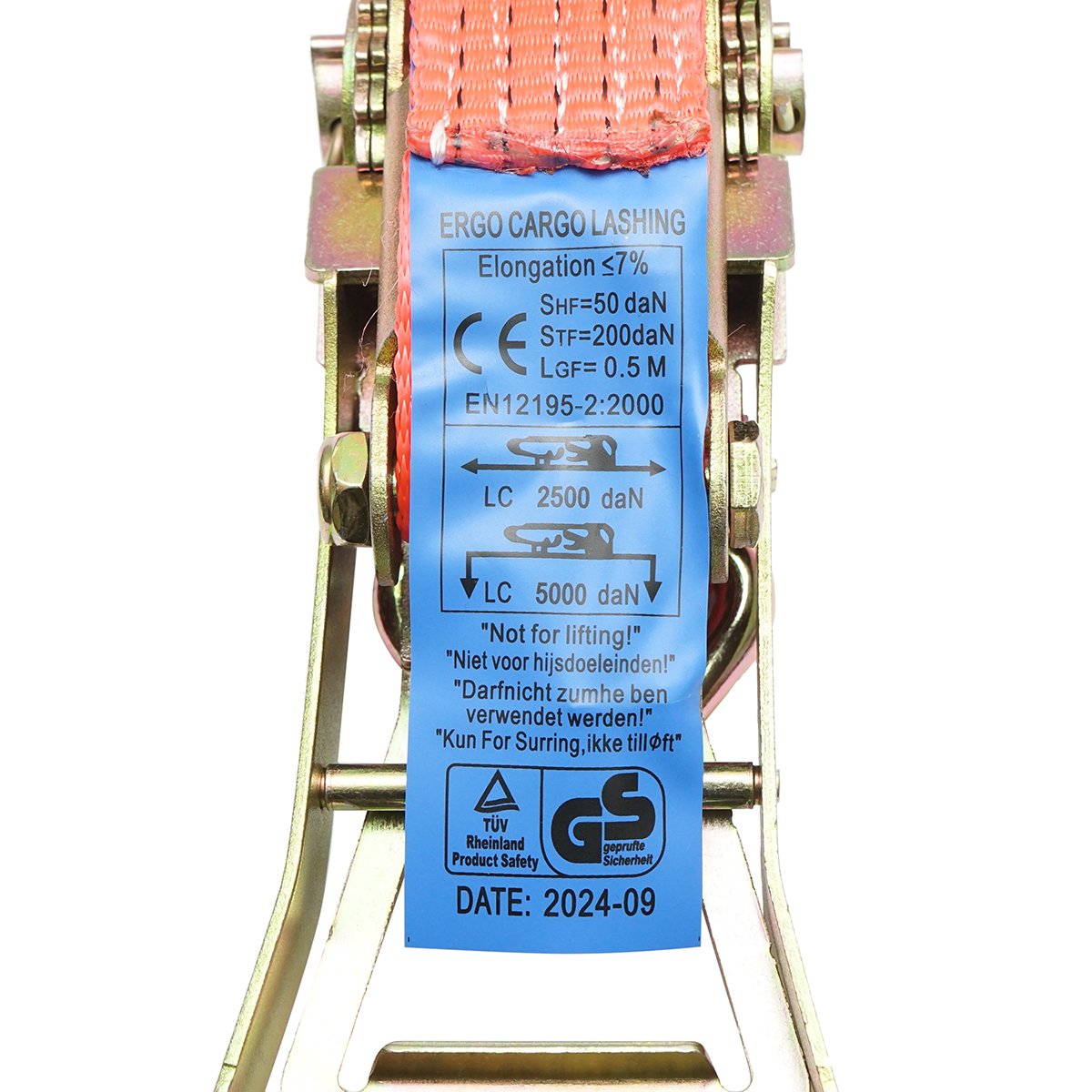 Chinga ancorare marfa 10mx50mm 5T (clichet dublu ERGO)